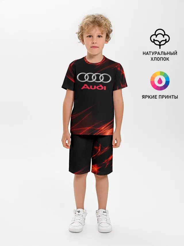 Детская пижама с шортами с принтом «Audi»
