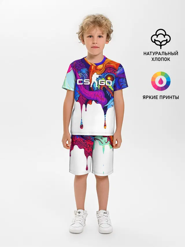 Детская пижама с шортами с принтом «Hyper Beast — CS GO HYPER BEAST»