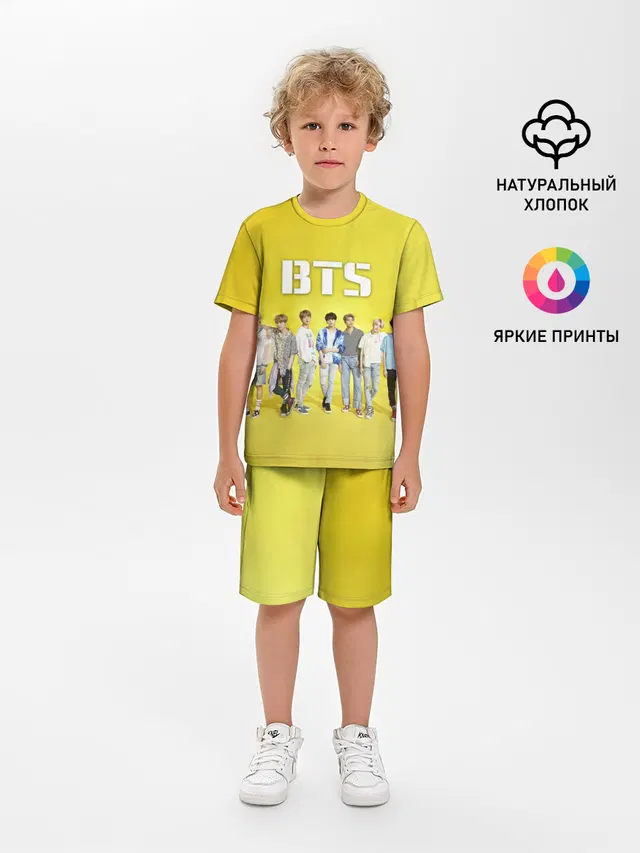 Детская пижама с шортами с принтом «BTS»