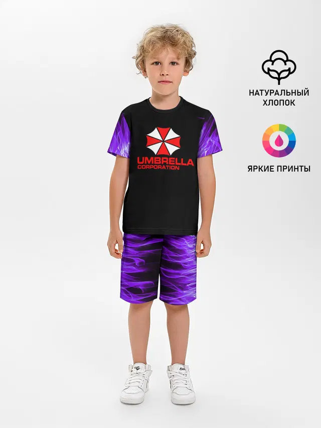 Детская пижама с шортами с принтом «Umbrella logo»