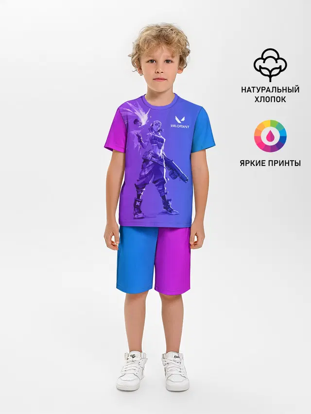 Детская пижама с шортами с принтом «Raze»
