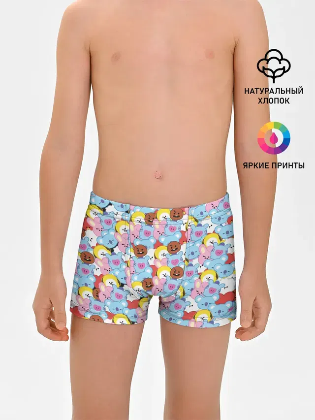 Трусы для мальчиков с принтом «BTS — BTS BT21 STICKERS»