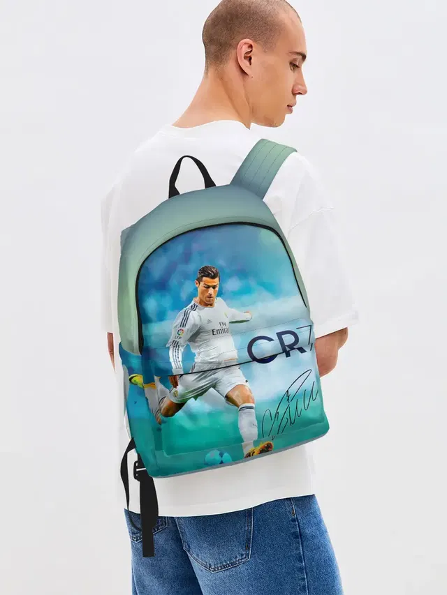 Джинсовый рюкзак с принтом «Реал Мадрид — Ronaldo»