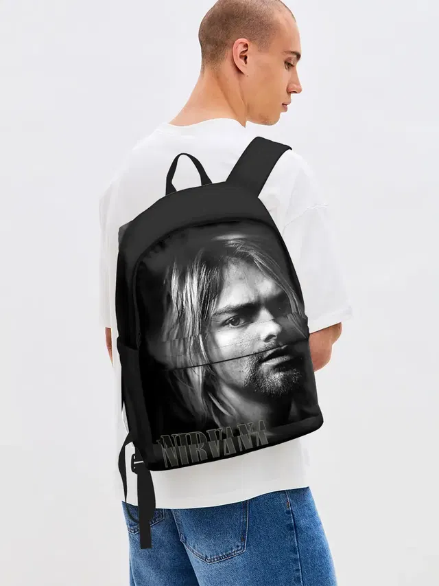 Джинсовый рюкзак с принтом «Nirvana»