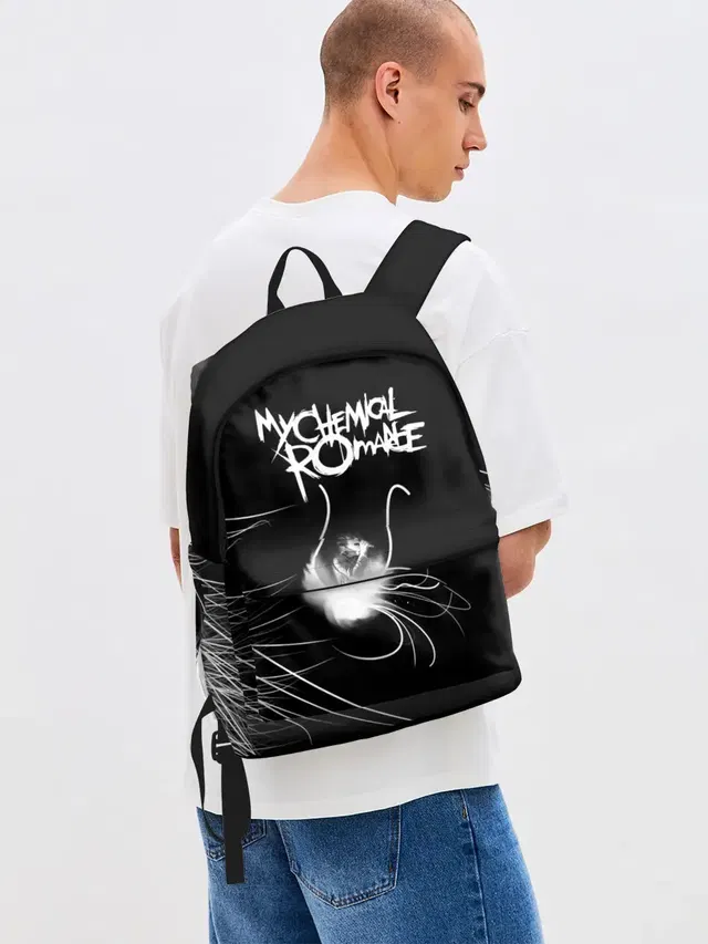 Джинсовый рюкзак с принтом «My Chemical Romance»