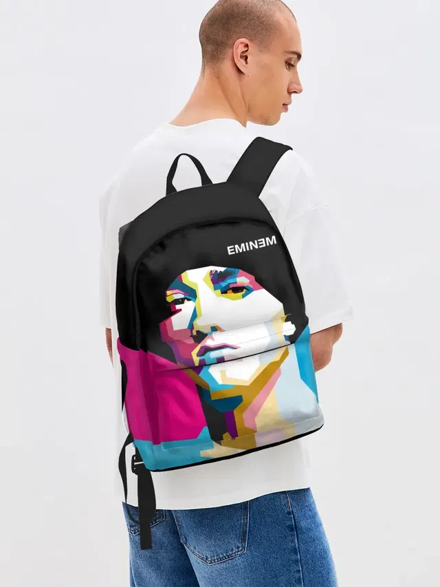 Джинсовый рюкзак с принтом «Pop Art»