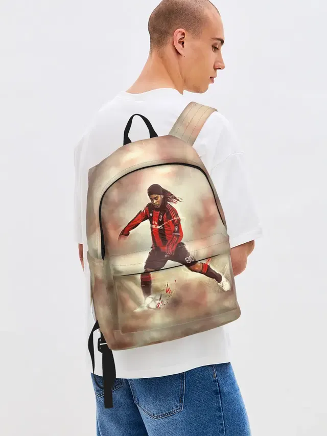 Джинсовый рюкзак с принтом «Ronaldinho»