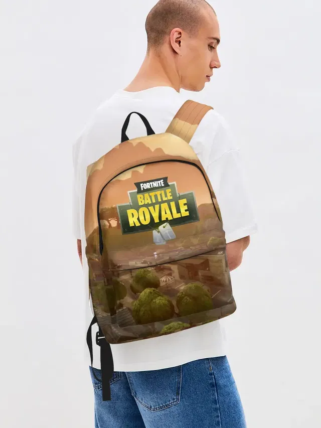 Джинсовый рюкзак с принтом «Фортнайт — Fortnite Battle Royale»