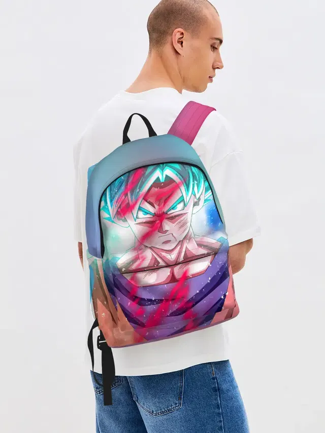 Джинсовый рюкзак с принтом «Dragon ball — Гоку»