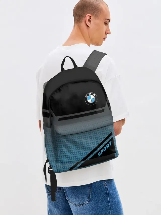 Джинсовый рюкзак с принтом «Sport — BMW SPORT»