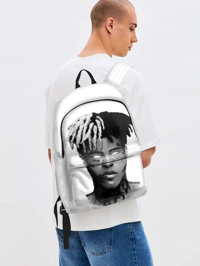 Джинсовый рюкзак с принтом «Tentacion»