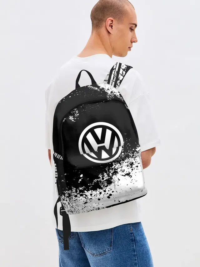 Джинсовый рюкзак с принтом «Volkswagen — Volkswagen abstract sport»
