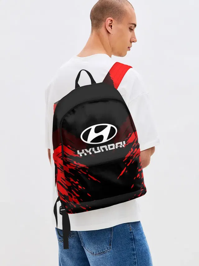 Джинсовый рюкзак с принтом «Hyundai — HYUNDAI SPORT COLLECTION»