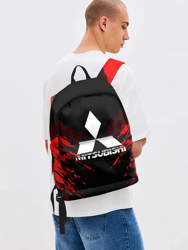 Джинсовый рюкзак с принтом «Mitsubishi — MITSUBISHI SPORT COLLECTION»