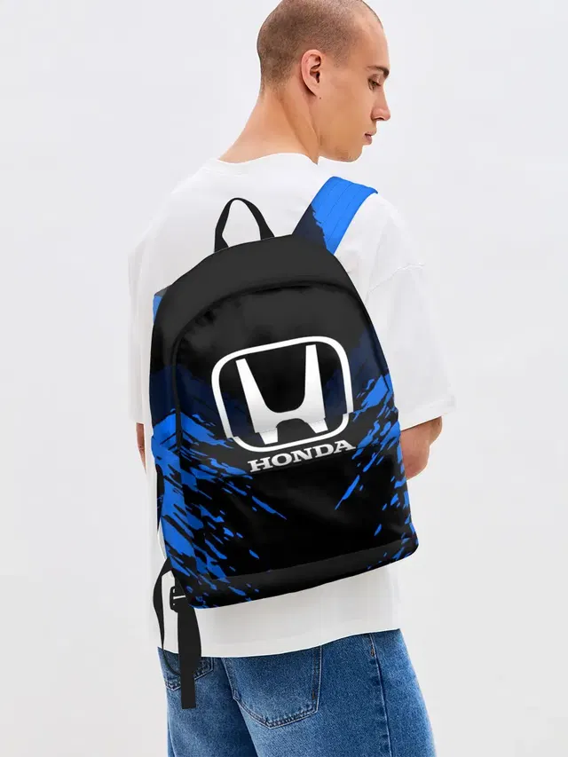 Джинсовый рюкзак с принтом «Honda — HONDA SPORT COLLECTION»