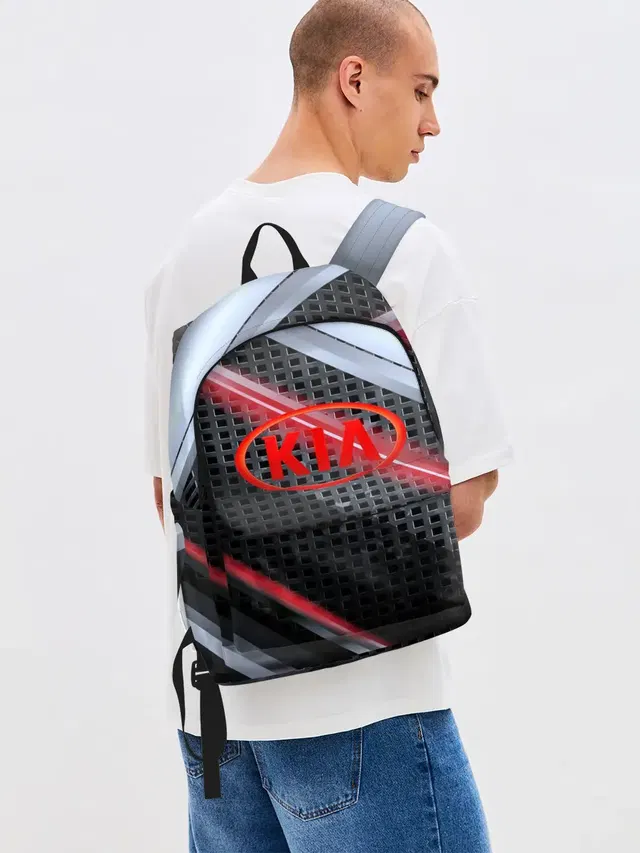 Джинсовый рюкзак с принтом «KIA high speed collection»