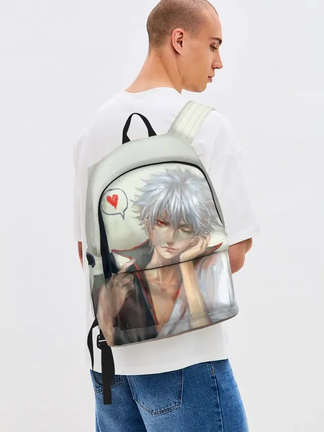 Джинсовый рюкзак с принтом «Sakata Gintoki»