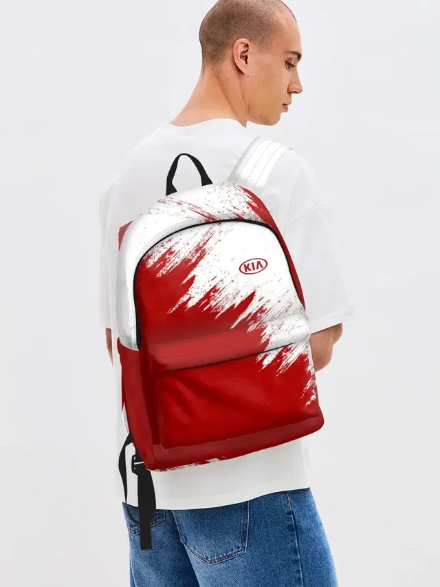 Джинсовый рюкзак с принтом «KIA»