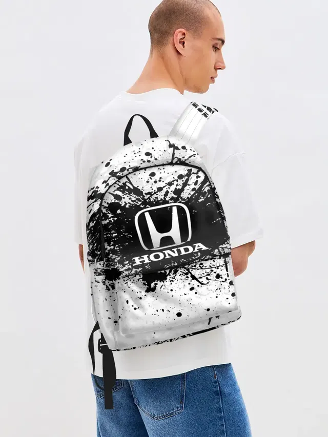 Джинсовый рюкзак с принтом «Honda»