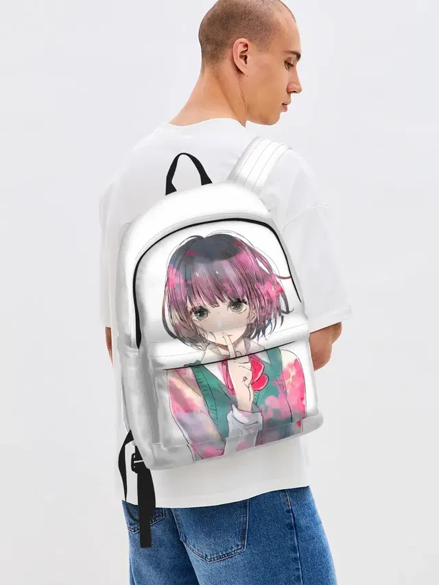 Джинсовый рюкзак с принтом «Kuzu no Honkai»