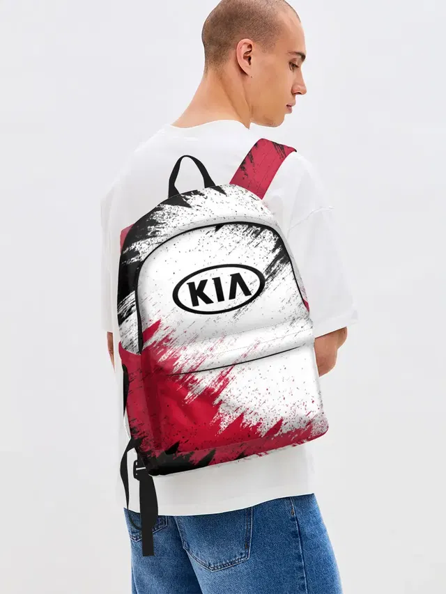 Джинсовый рюкзак с принтом «KIA»