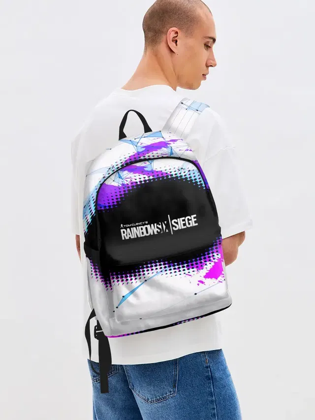 Джинсовый рюкзак с принтом «Halftone»