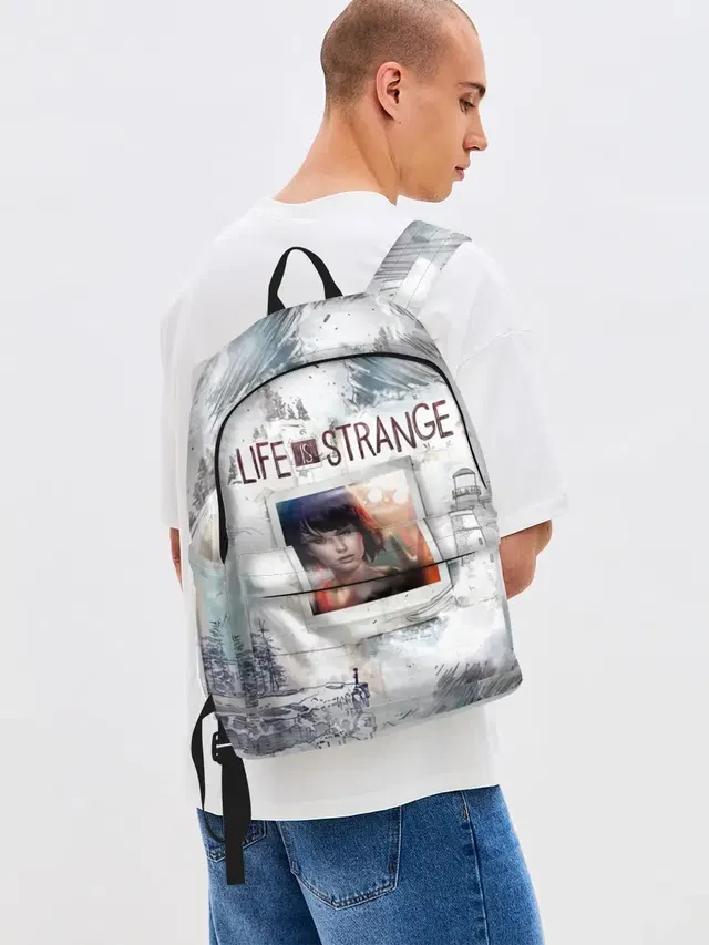 Джинсовый рюкзак с принтом «Max. Life is Strange.»