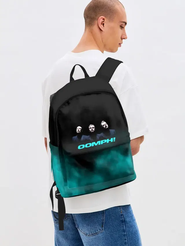 Джинсовый рюкзак с принтом «OOMPH»