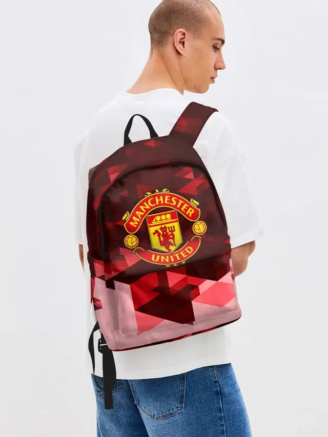Джинсовый рюкзак с принтом «Манчестер Юнайтед — Manchester United Abstract»