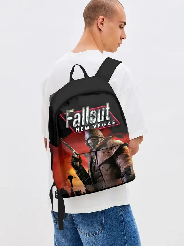 Джинсовый рюкзак с принтом «Fallout New Vegas»