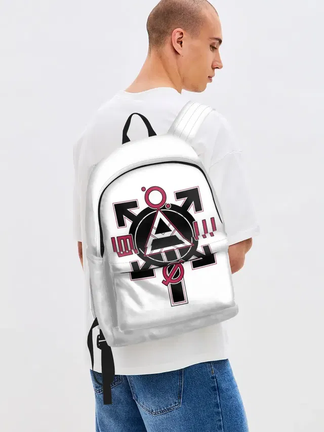 Джинсовый рюкзак с принтом «30 STM»