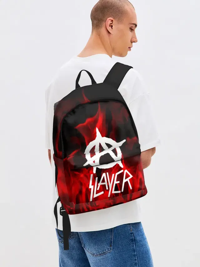 Джинсовый рюкзак с принтом «Slayer»