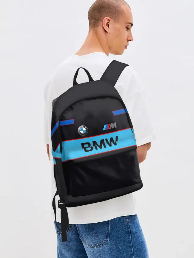 Джинсовый рюкзак с принтом «BMW M Motorsport»