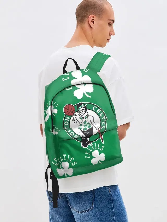 Джинсовый рюкзак с принтом «НБА — Boston celtics, nba»