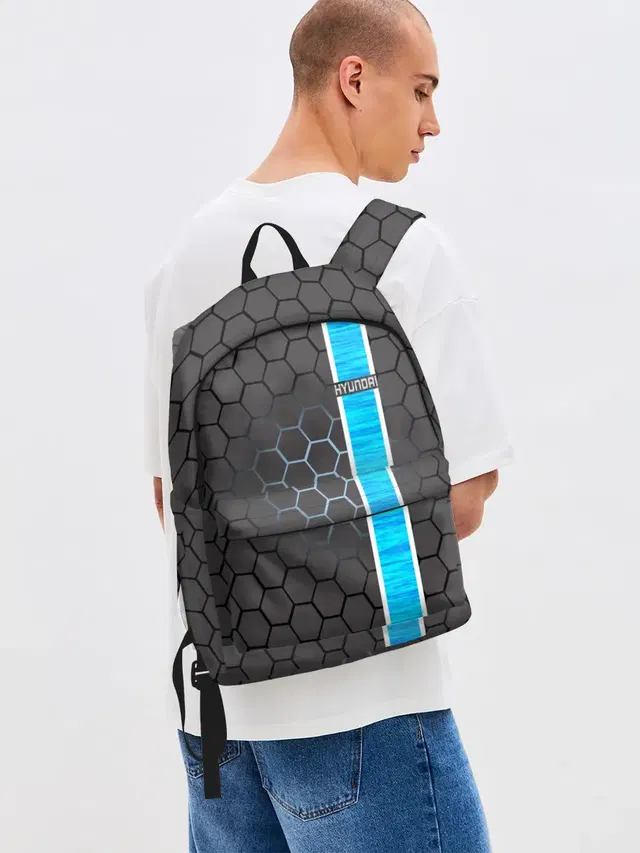 Джинсовый рюкзак с принтом «honeycomb pattern»