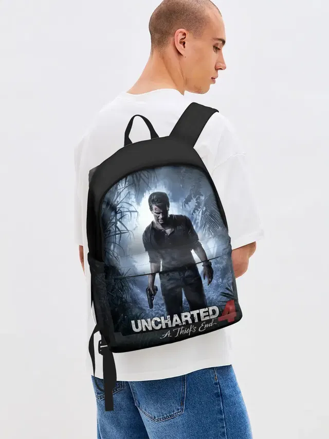 Джинсовый рюкзак с принтом «Uncharted — Путь вора»