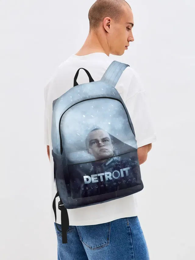 Джинсовый рюкзак с принтом «Markus»