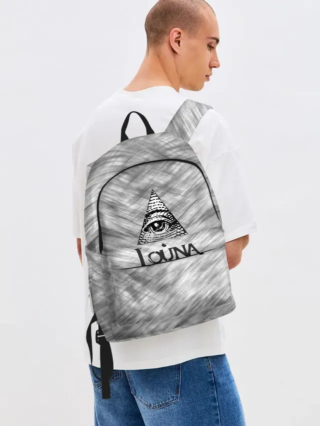 Джинсовый рюкзак с принтом «Eye of Providence»