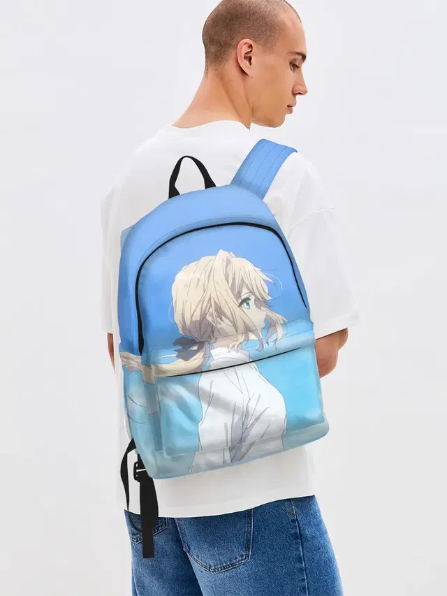 Джинсовый рюкзак с принтом «Violet Evergarden»