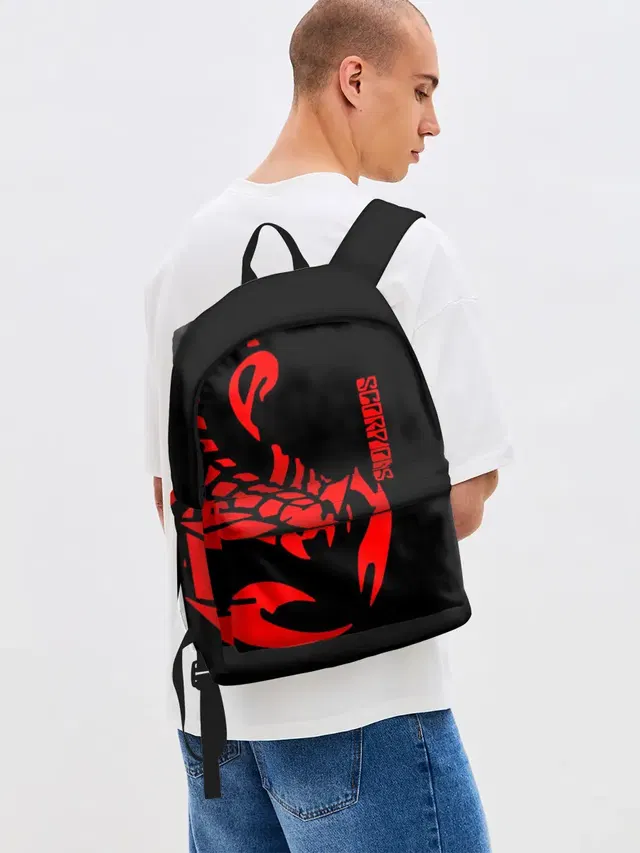 Джинсовый рюкзак с принтом «Scorpions»