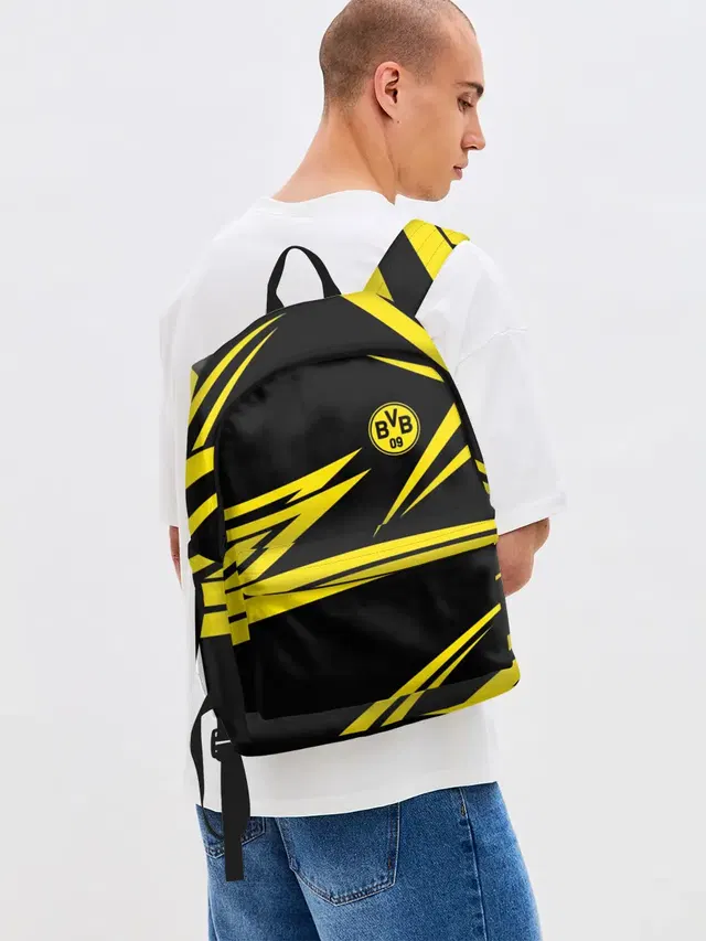 Джинсовый рюкзак с принтом «Yellow and Black Pattern»