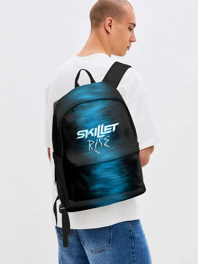 Джинсовый рюкзак с принтом «Skillet Rise»