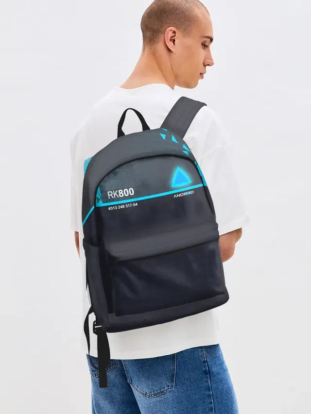 Джинсовый рюкзак с принтом «Rk800 Rk-800 — RK 800 CONNOR»