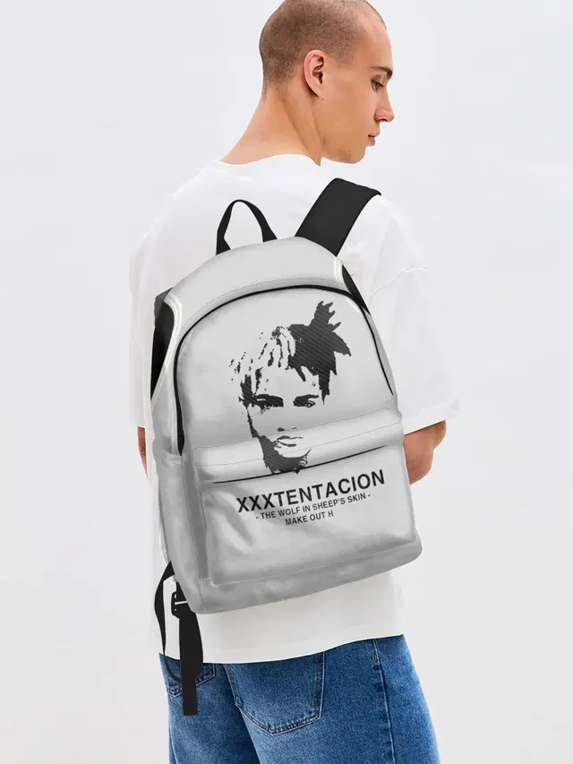 Джинсовый рюкзак с принтом «XXXtentacion»