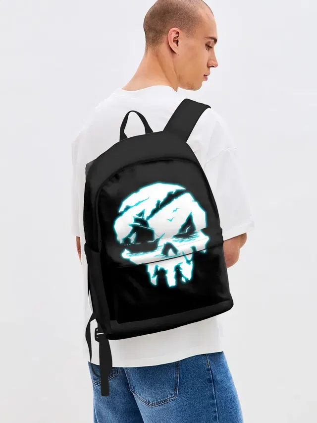 Джинсовый рюкзак с принтом «Skull»