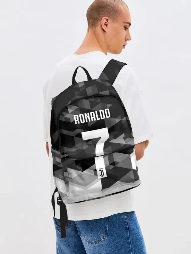 Джинсовый рюкзак с принтом «Ювентус — RONALDO JUVE SPORT»