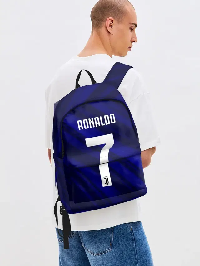 Джинсовый рюкзак с принтом «Ювентус — RONALDO JUVE SPORT»
