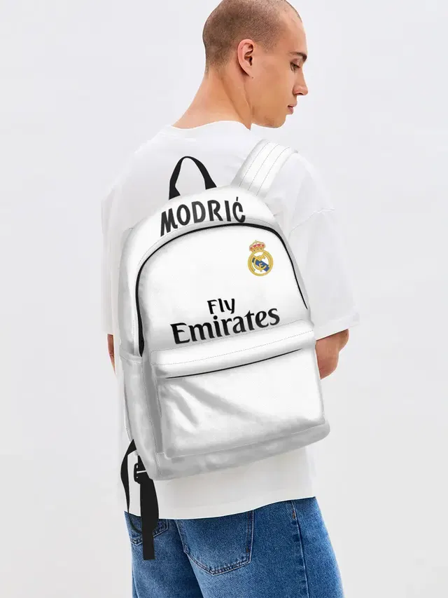 Джинсовый рюкзак с принтом «Реал Мадрид — Modric home 18-19»