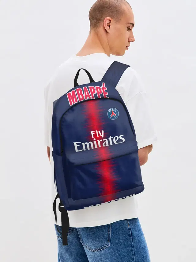 Джинсовый рюкзак с принтом «ПСЖ — Mbappe home 18-19»
