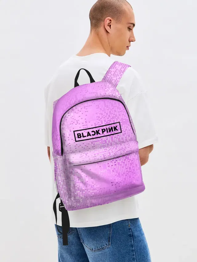 Джинсовый рюкзак с принтом «BlackPink»